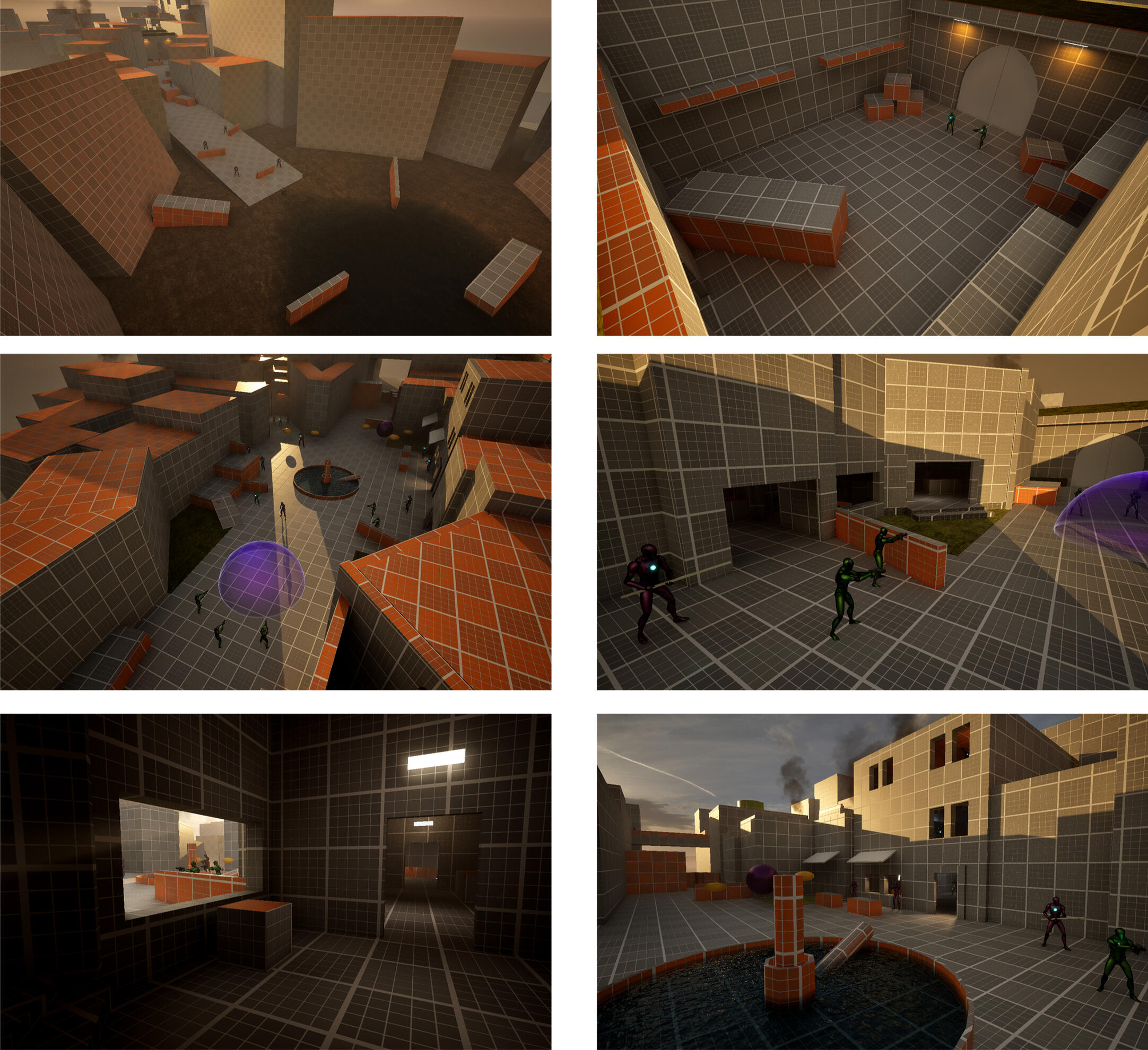 After jumping into the city, enter objective based section. civilians are safe within the purple bubble with a guardian, but need you to clear out the attacking enemies so they can fully retreat. defend the civilians before moving on to the other 2.