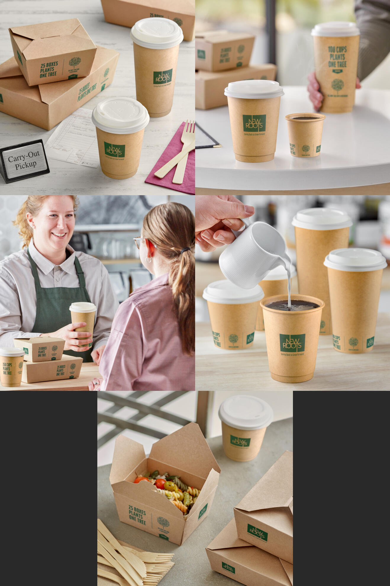 The Cups, Lids, and Coffee are 3D, while the Backgrounds are photography.