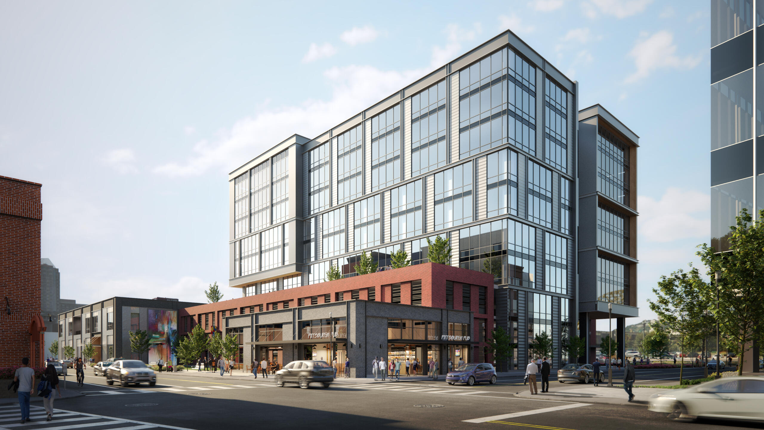 secondary shot, with a focus on the mixed use of the restaurant