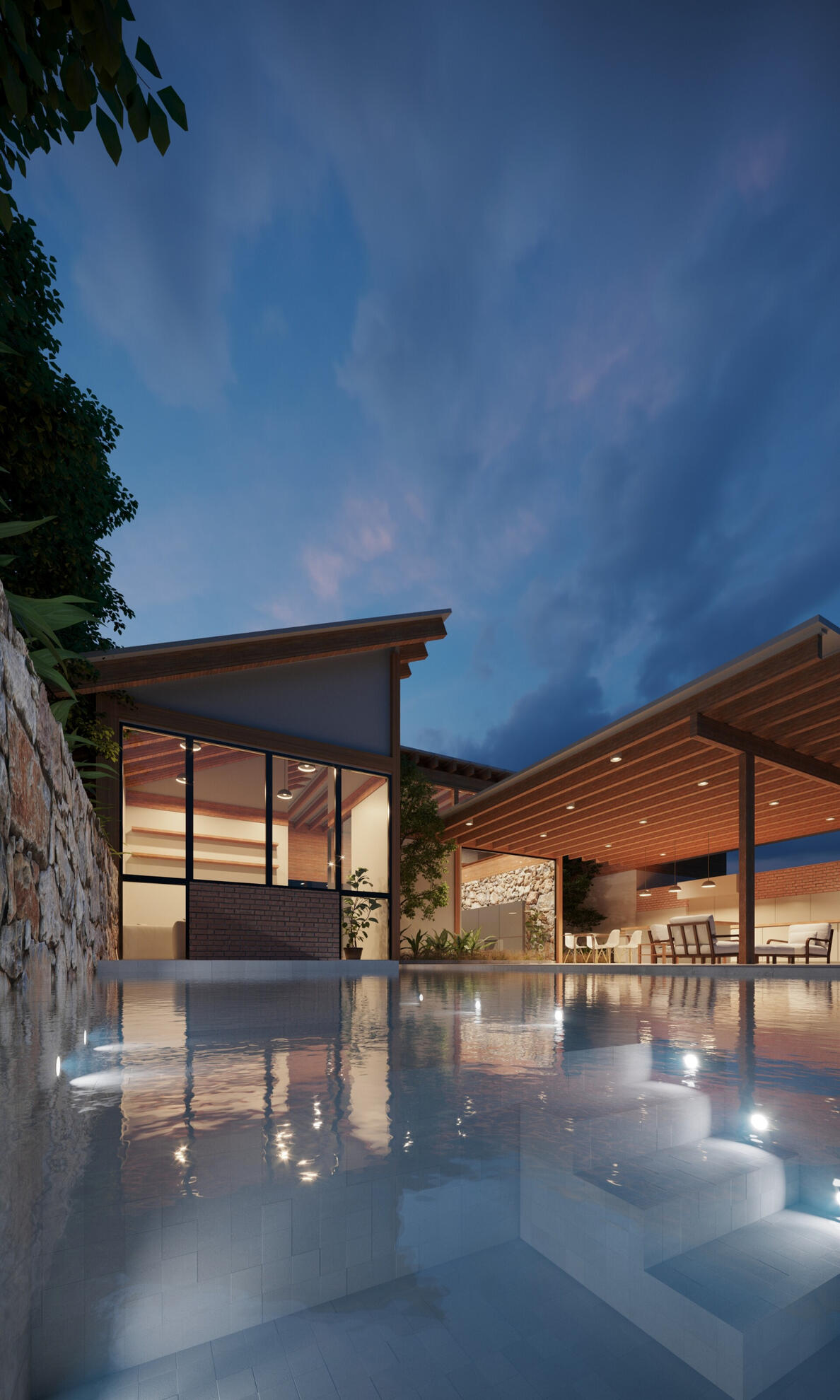 ~5 - 6 hour render. created architecture, materials, composition, lighting, and post production.