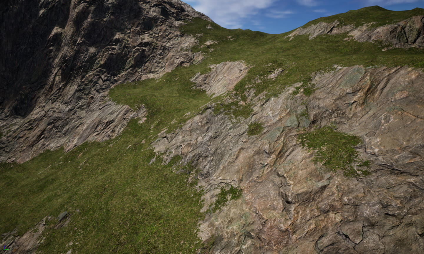 Automatic Landscape material application based on grade and painted vertex